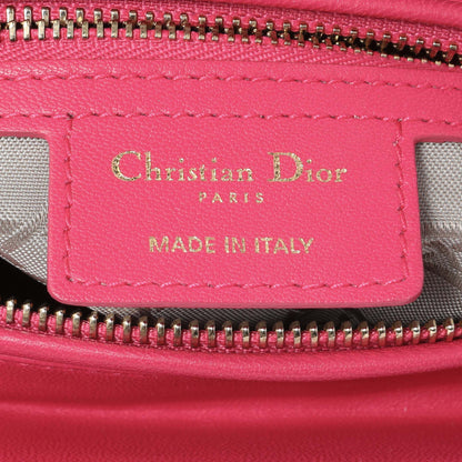 Exclusive Christian Dior Pink Lambskin Cannage Medium Lady Dior — Alternate View 13