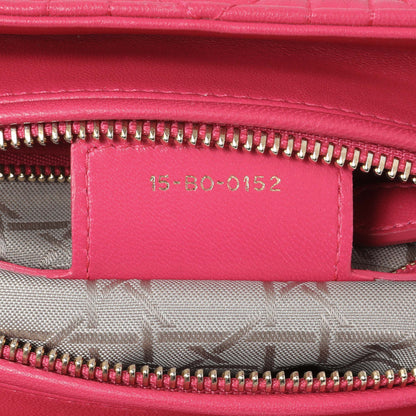 Exclusive Christian Dior Pink Lambskin Cannage Medium Lady Dior — Alternate View 14