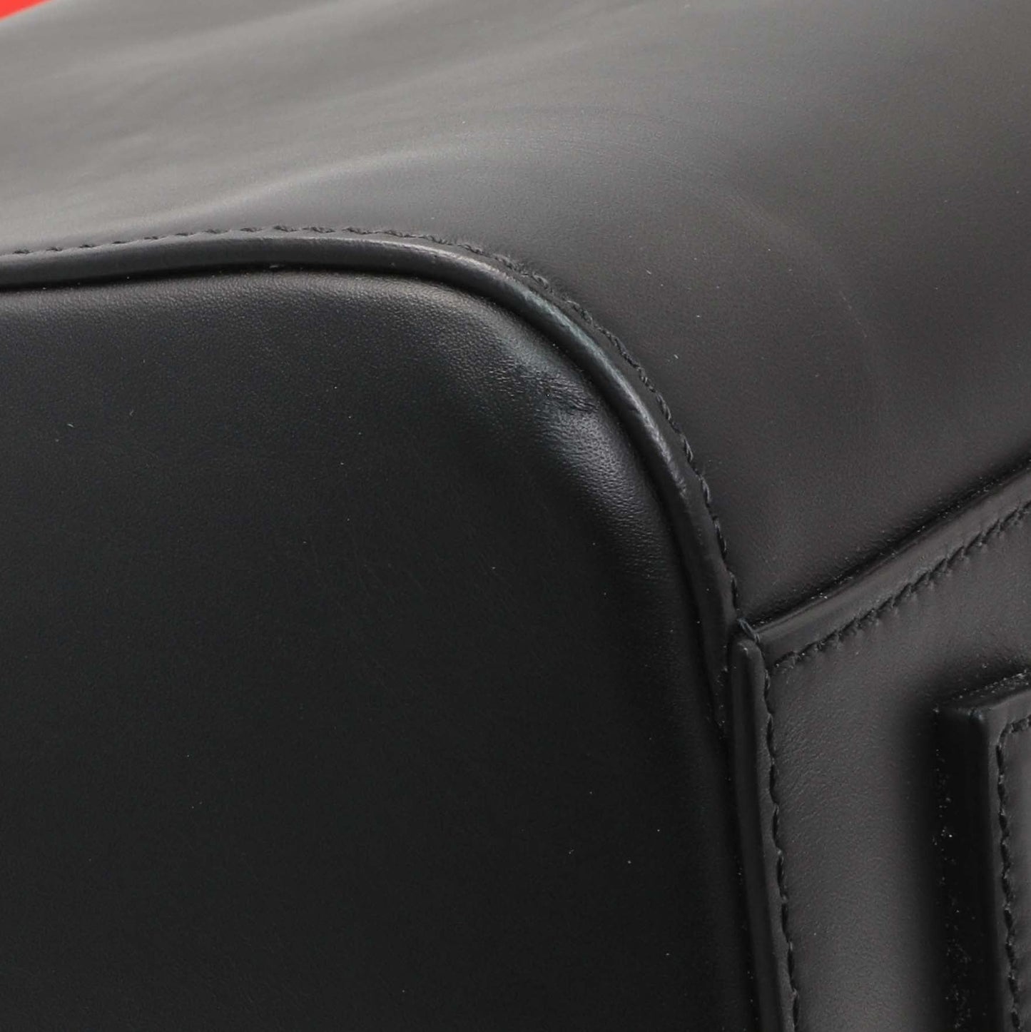 Exclusive Givenchy Black Red Calfskin Medium Antigona Tote — Top View