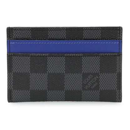 Exclusive Louis Vuitton Damier Graphite Double Card Holder — Front View