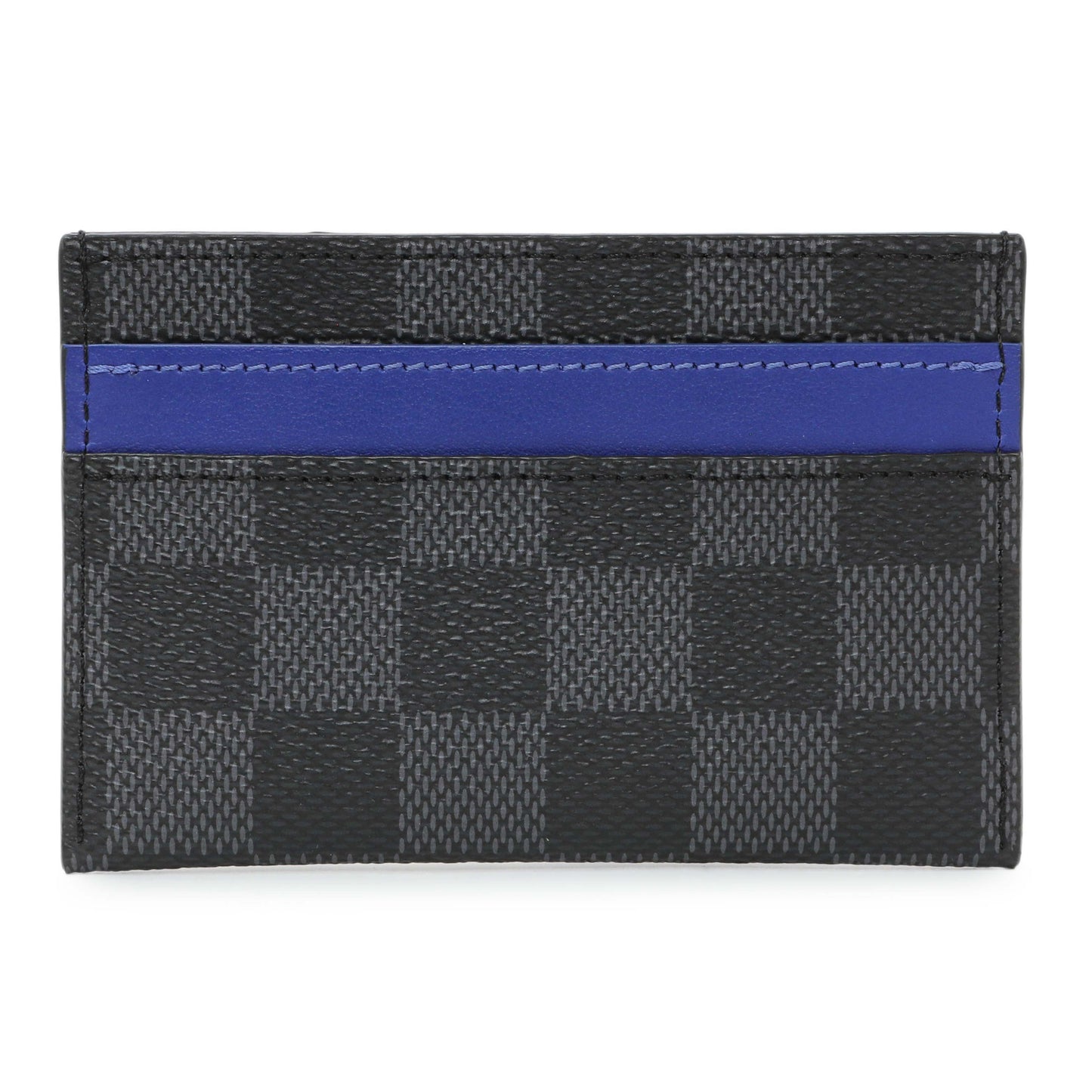 Exclusive Louis Vuitton Damier Graphite Double Card Holder — Side View