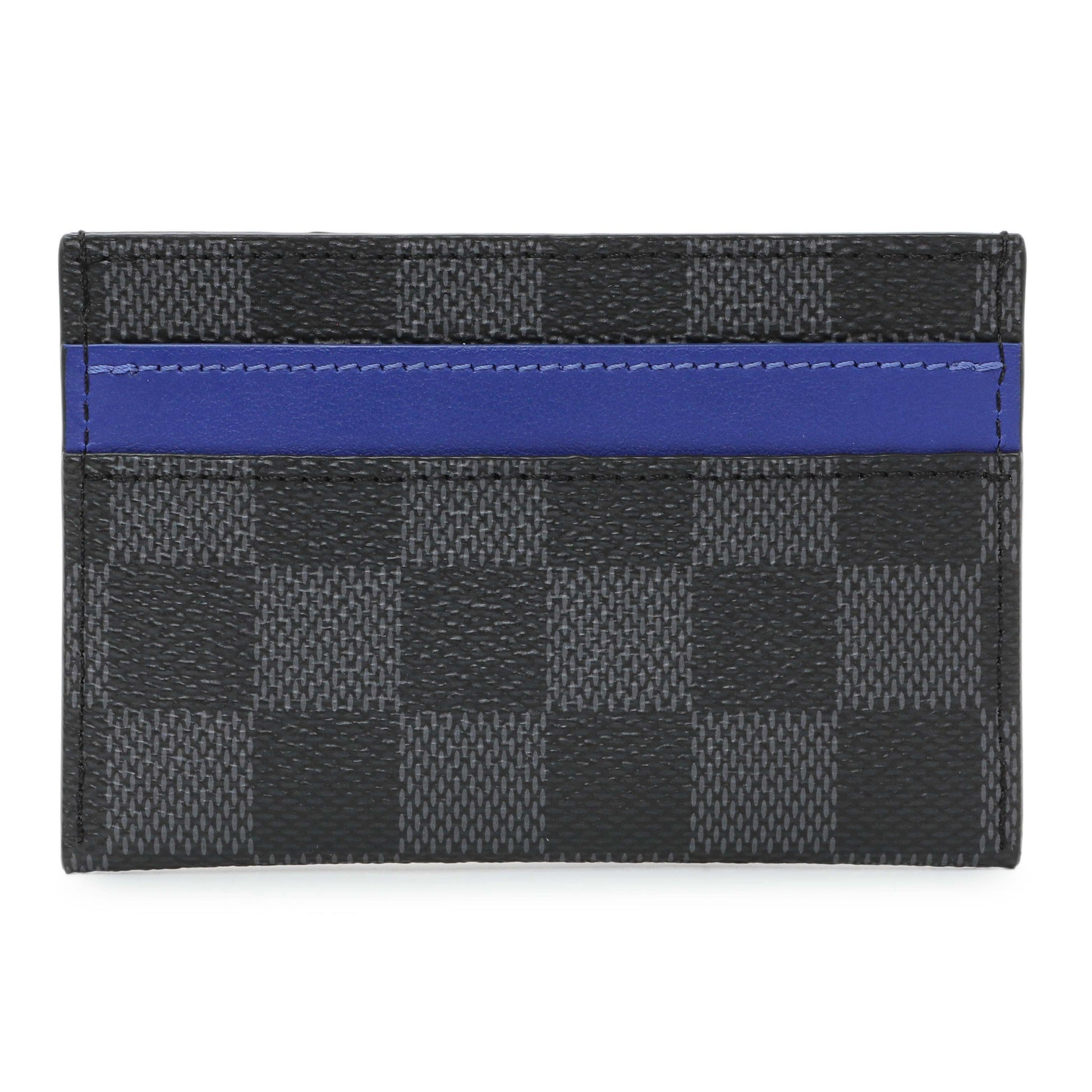 Exclusive Louis Vuitton Damier Graphite Double Card Holder — Side View