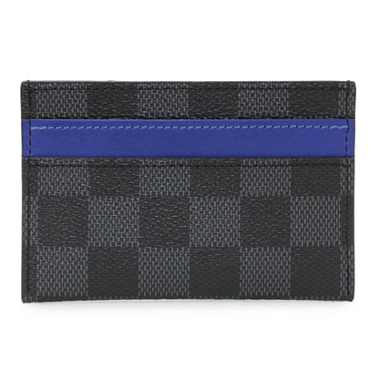 Exclusive Louis Vuitton Damier Graphite Double Card Holder — Side View