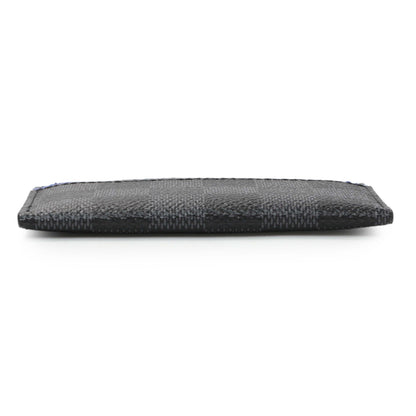 Exclusive Louis Vuitton Damier Graphite Double Card Holder — Back View