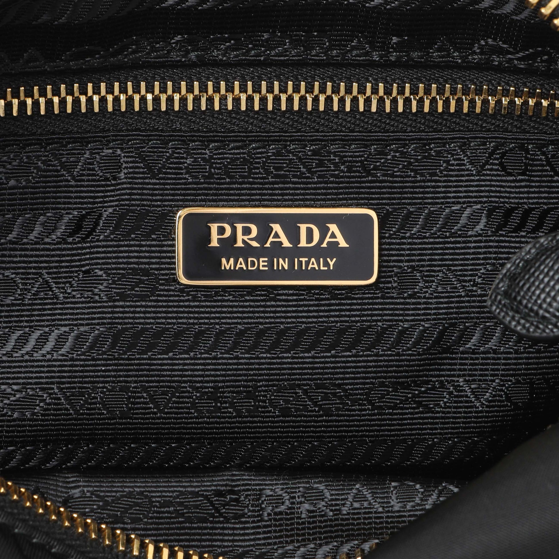 Exclusive Prada Black Re-Nylon Pouch Shoulder Bag — Detail View