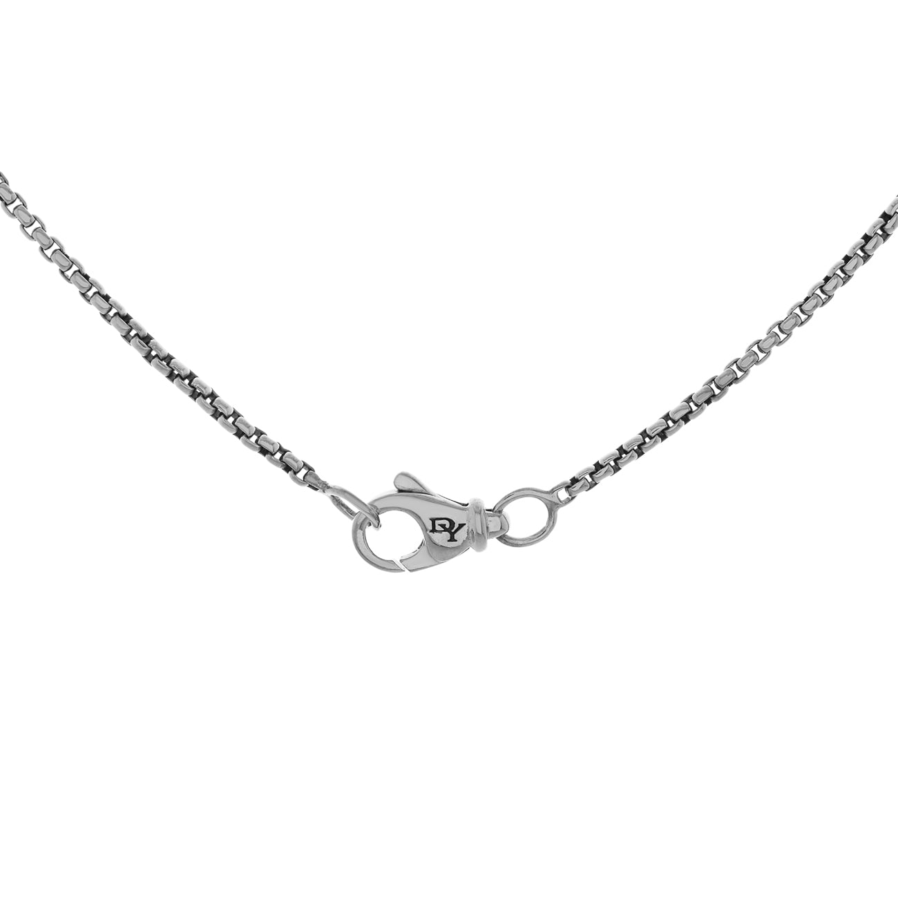 Exclusive David Yurman Sterling Silver Diamond Petite Albion Pendant Necklace — Back View