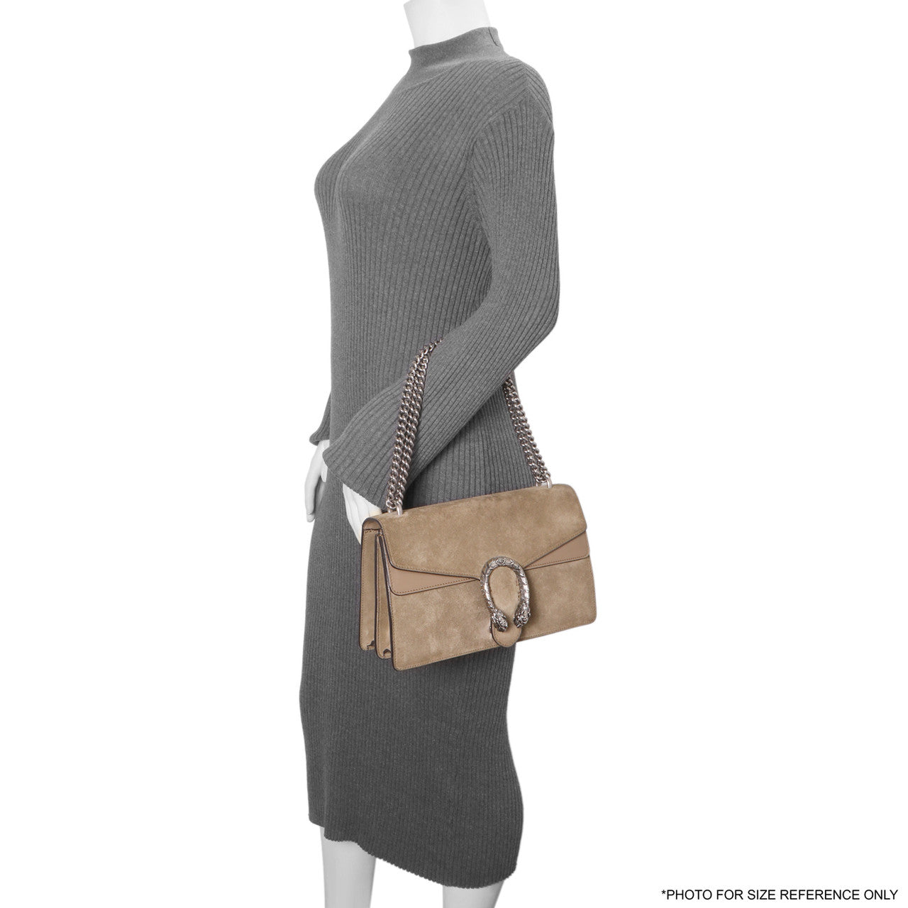 Exclusive Gucci Taupe Suede Small Dionysus Shoulder Bag — Alternate View 9
