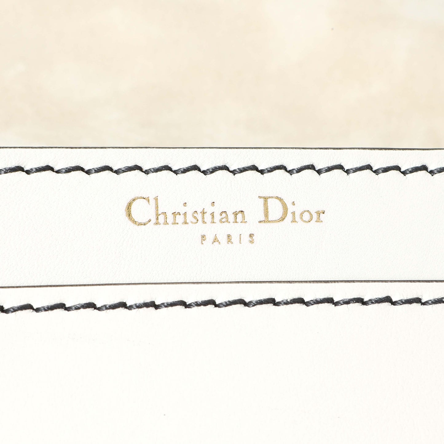 Exclusive Christian Dior White Calfskin J'Adior Chain Flap Bag — Detail View