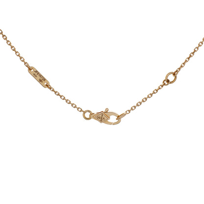 Exclusive Van Cleef & Arpels 18K Rose Gold Carnelian Sweet Alhambra Pendant — Back View