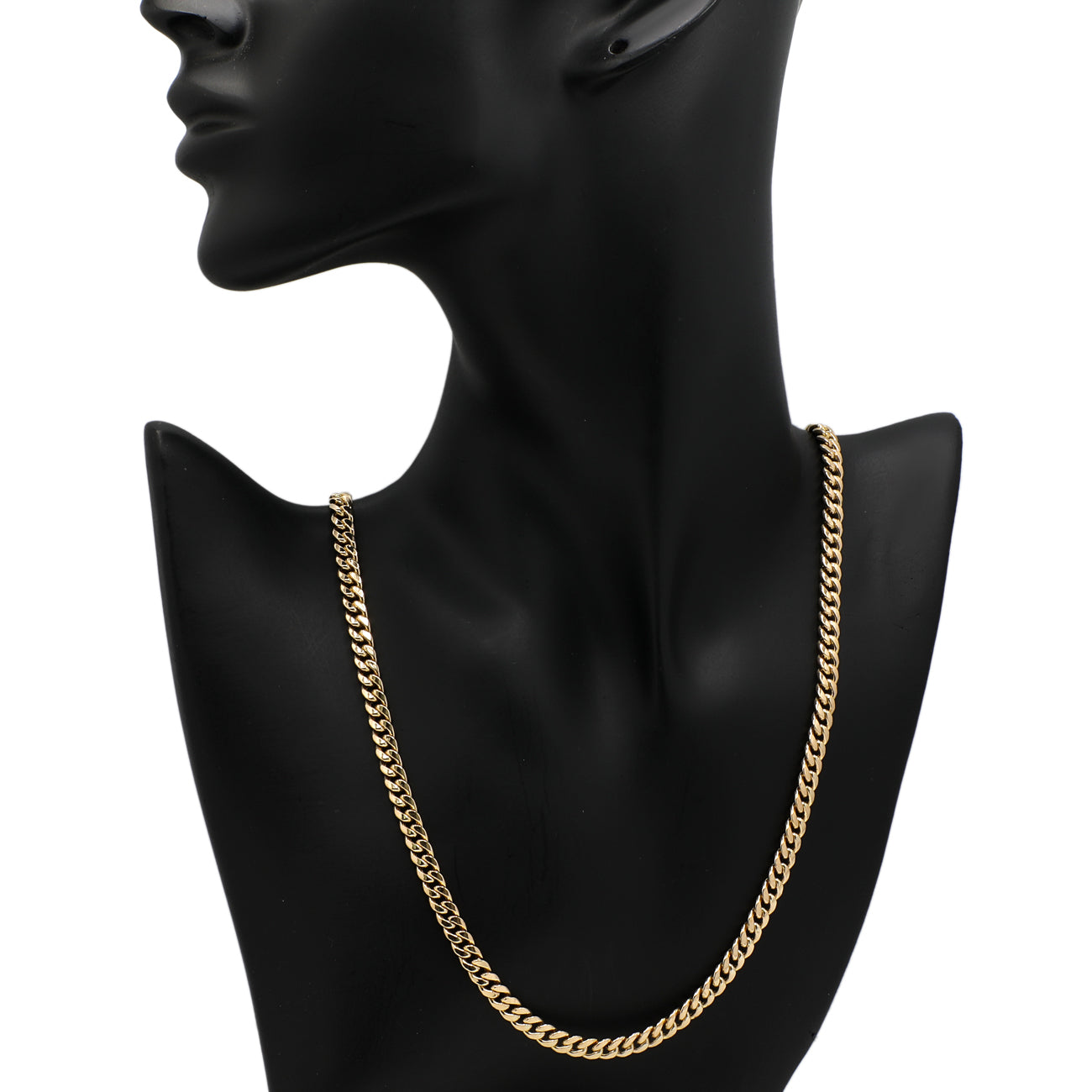 Exclusive 10K Yellow Gold Italian Curb Chain — Back View