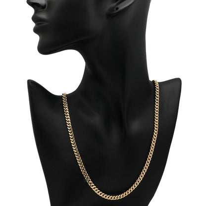 Exclusive 10K Yellow Gold Italian Curb Chain — Back View