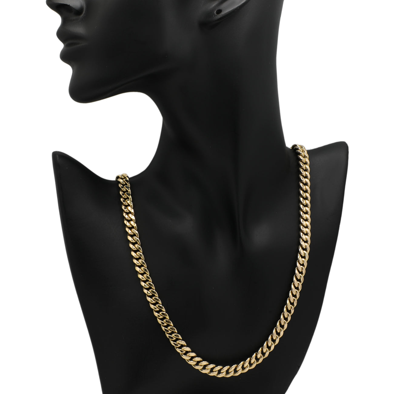 Exclusive 10K Yellow Gold Curb Chain — Back View