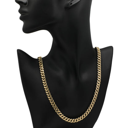 Exclusive 10K Yellow Gold Curb Chain — Back View