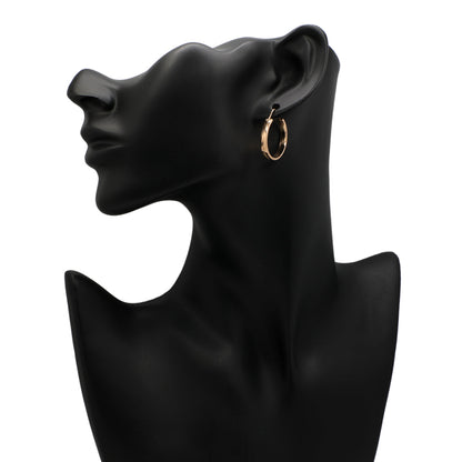 Exclusive 18K Yellow Gold Hoop Earrings — Back View