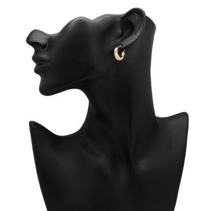 Exclusive 10K Yelllow Gold Hoop Earrings — Back View