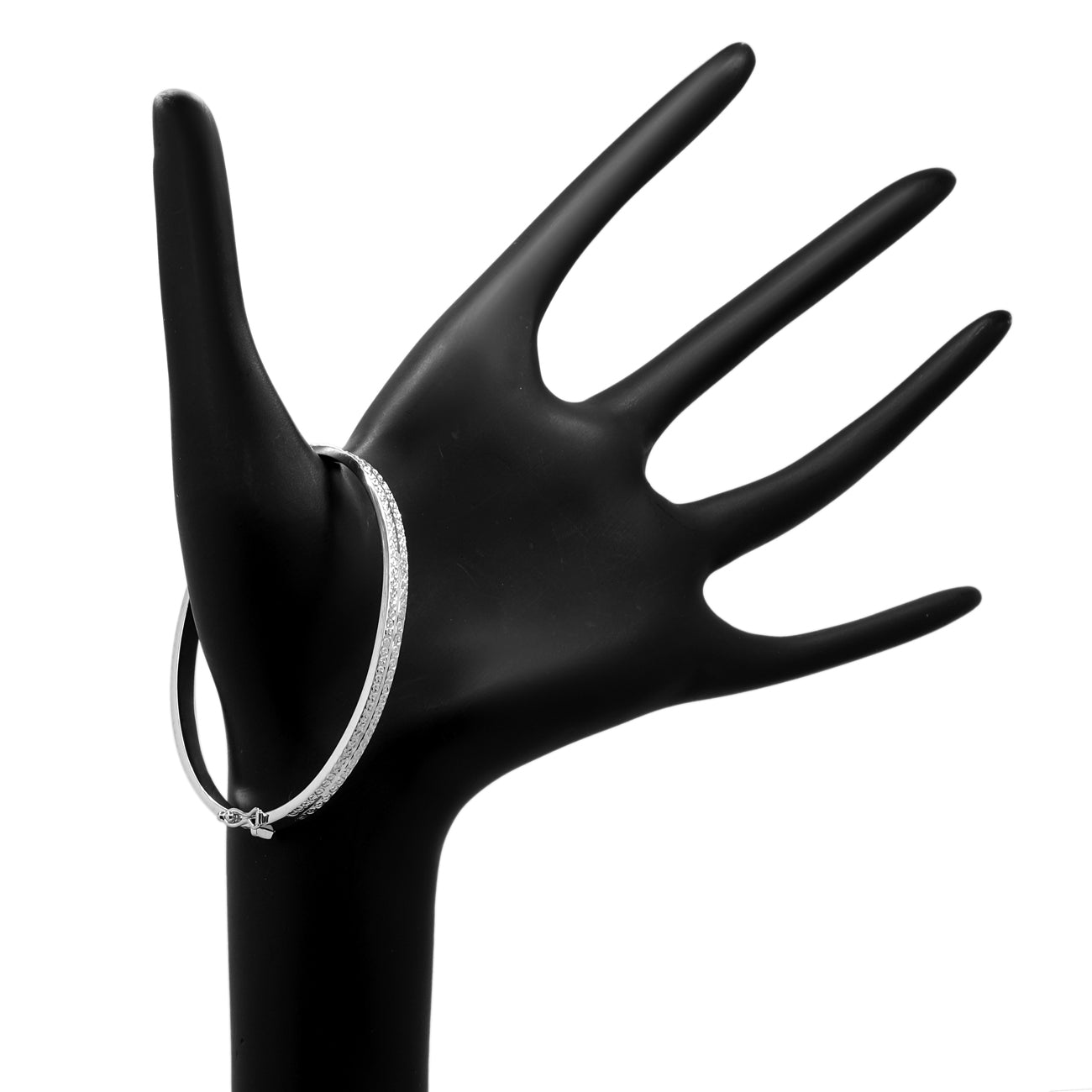 Exclusive 18K White Gold Bangle — Back View