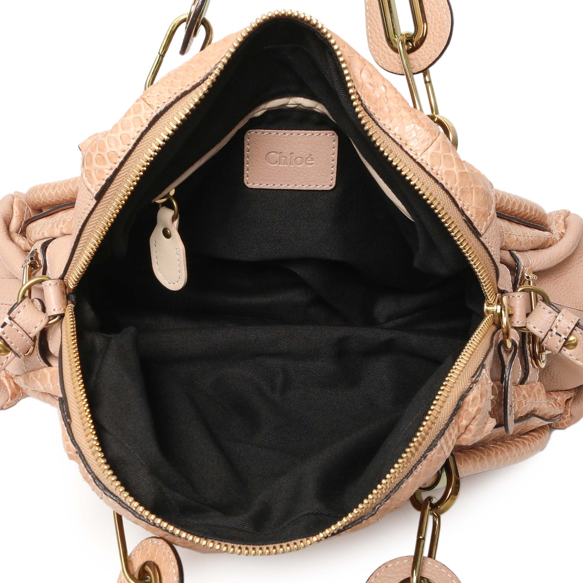 Exclusive Chloe Nude Python Medium Paraty — Alternate View 8
