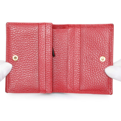 Exclusive Gucci Red Pebbled Calfskin Marmont Card Wallet — Alternate View 8