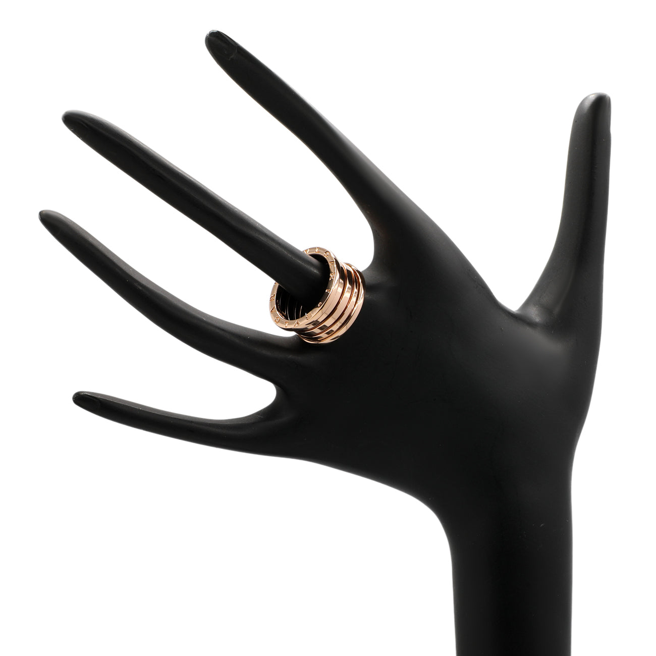 Exclusive Bulgari 18K Rose Gold B.Zero1 Four Band Ring — Back View