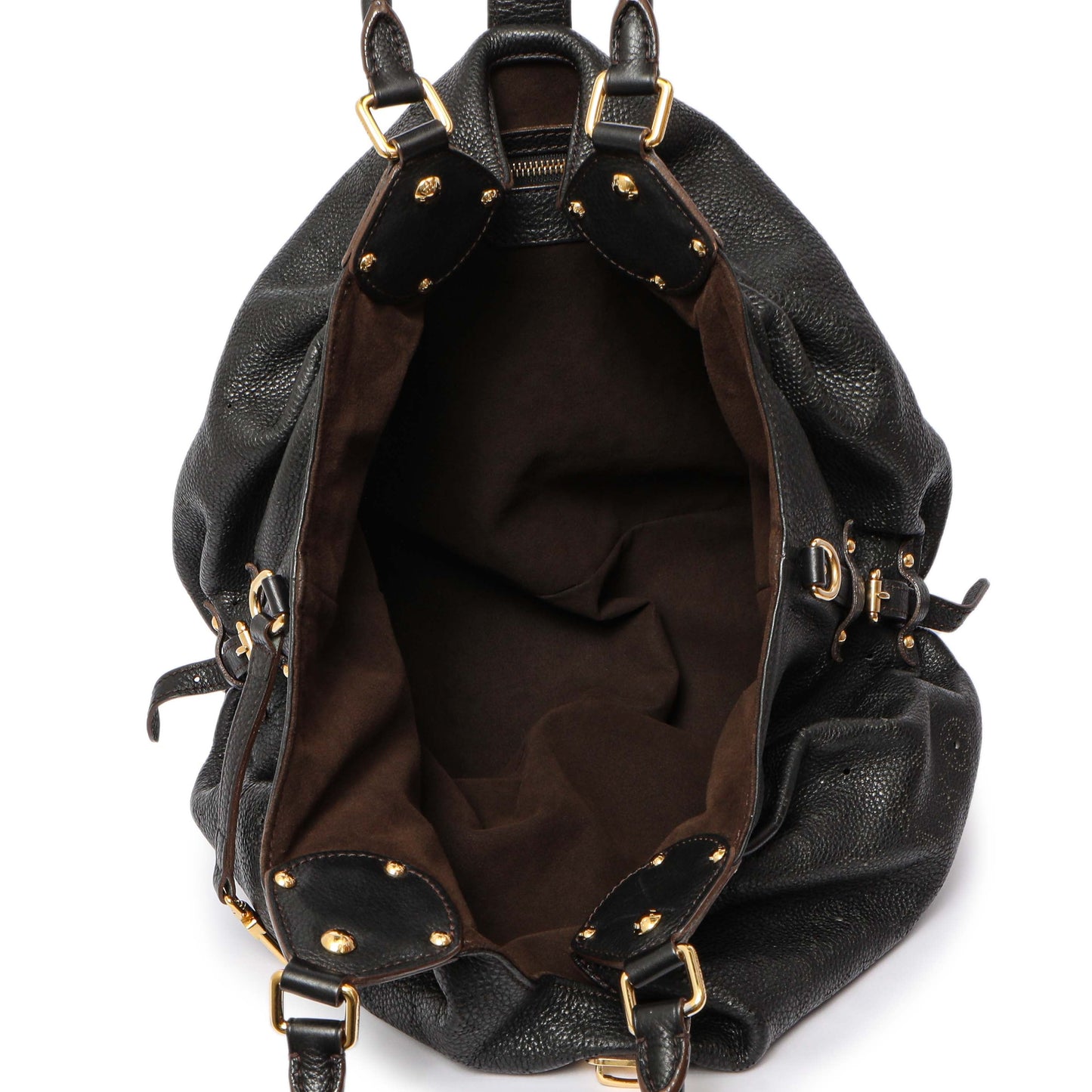 Exclusive Louis Vuitton Black Monogram Mahina L — Top View