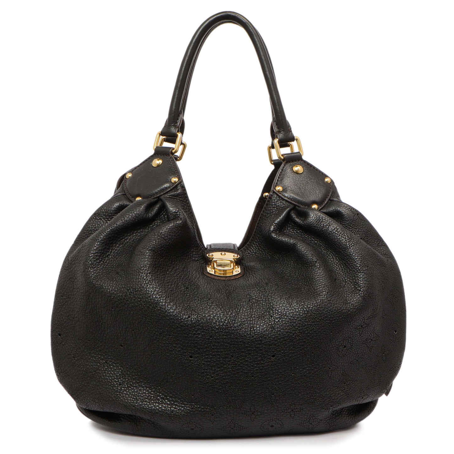 Exclusive Louis Vuitton Black Monogram Mahina L — Front View