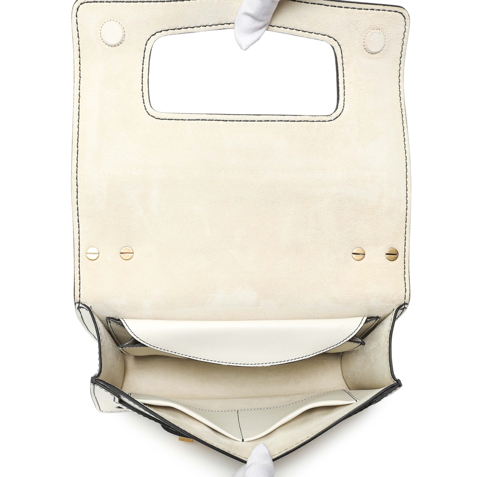 Exclusive Christian Dior White Calfskin J'Adior Chain Flap Bag — Top View