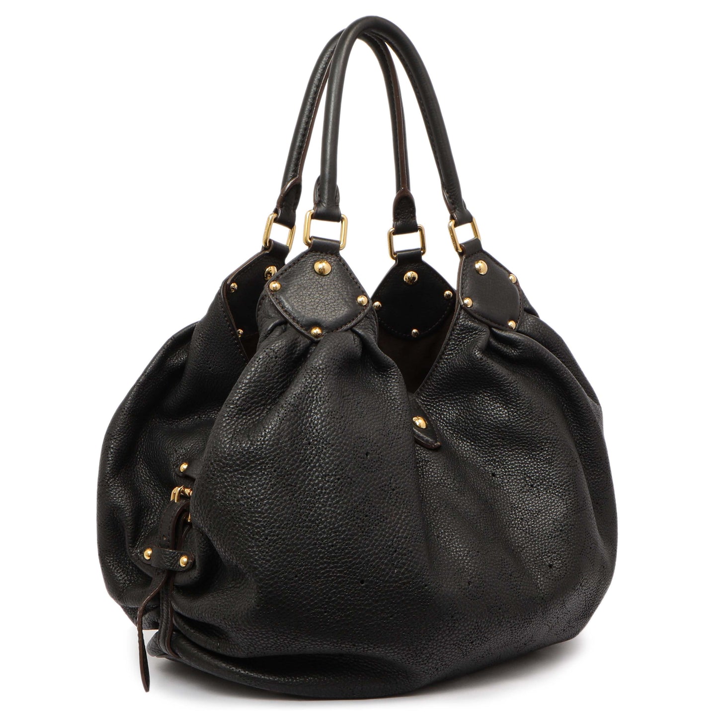 Exclusive Louis Vuitton Black Monogram Mahina L — Side View
