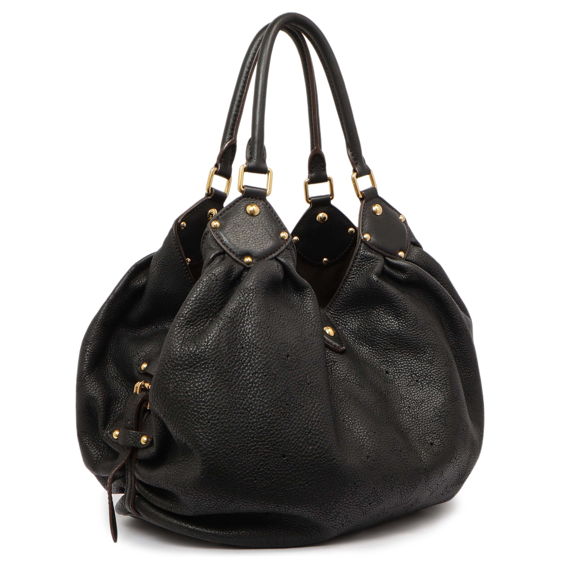 Exclusive Louis Vuitton Black Monogram Mahina L — Side View