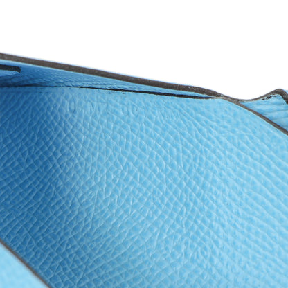 Exclusive Hermes Celeste Epsom Calvi Duo Card Case — Lifestyle View