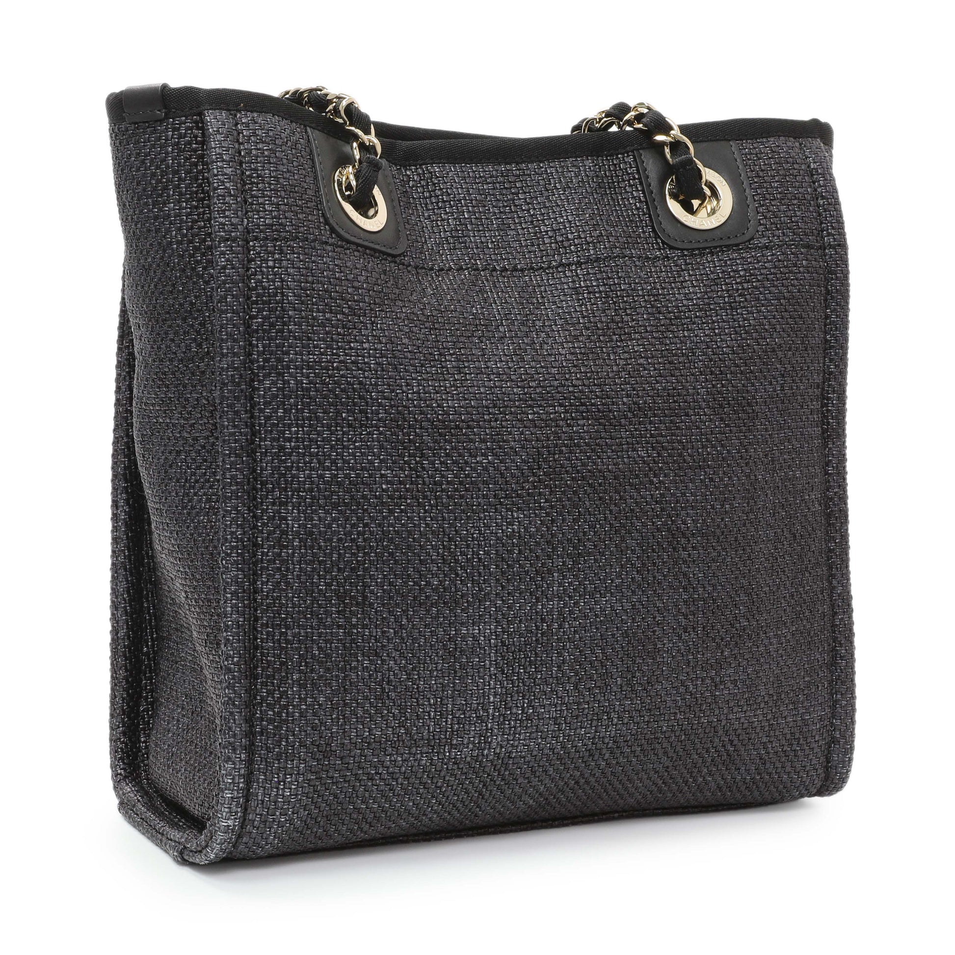 Exclusive Chanel Mini Raffia Deauville Shopping Bag — Side View