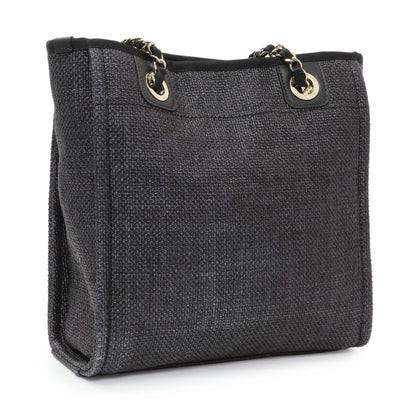Exclusive Chanel Mini Raffia Deauville Shopping Bag — Side View