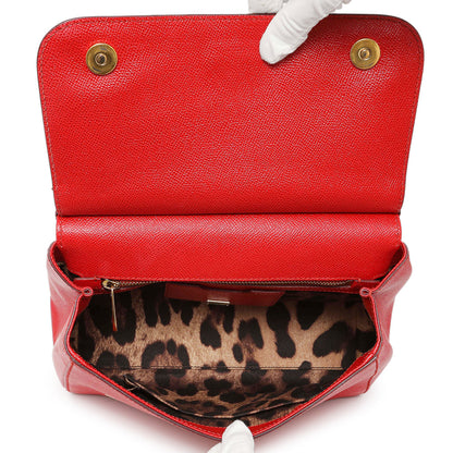 Exclusive Dolce & Gabanna Red Calfskin Medium Miss Sicily — Alternate View 8