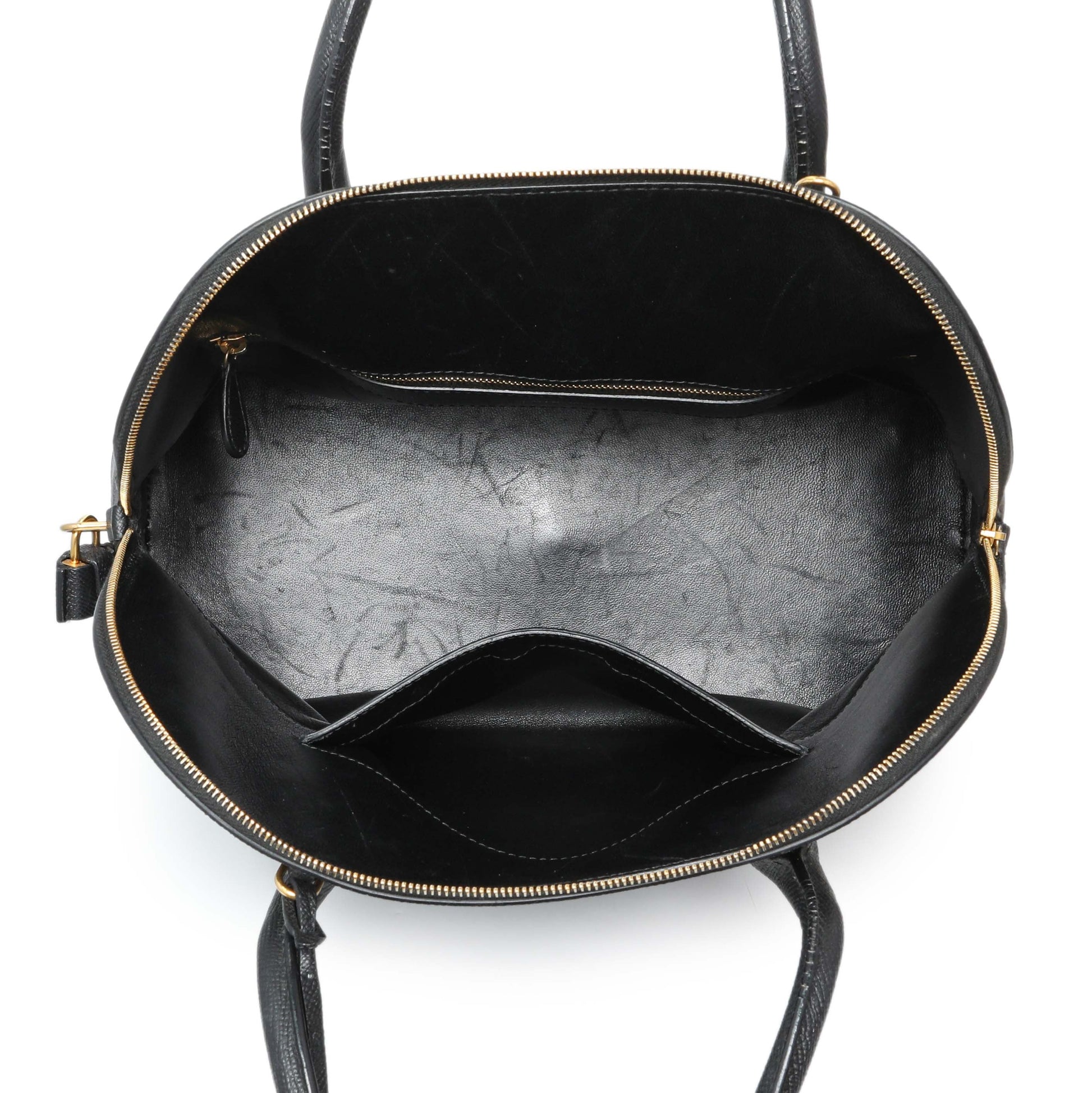 Exclusive Balenciaga Black Grained Calfskin M Ville Top Handle Bag — Alternate View 8