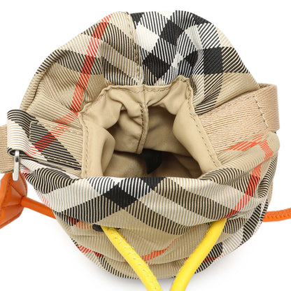 Exclusive Burberry Sand Check Nylon Duck Bottle Holder — Detail View