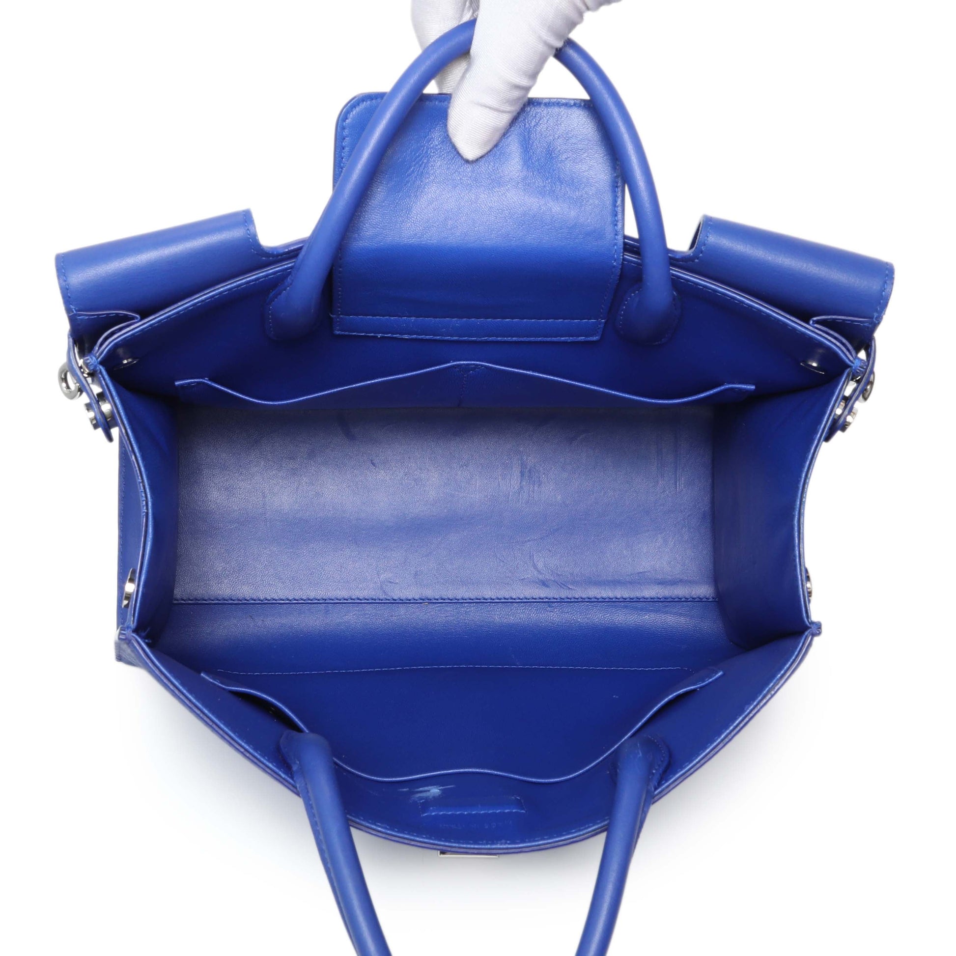 Exclusive Christian Dior Blue Bullcalf Medium Diorever Flap — Alternate View 10