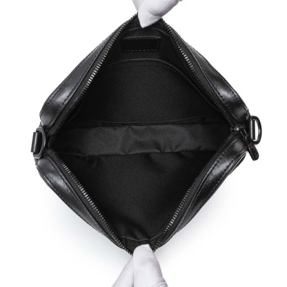 Exclusive Louis Vuitton Black Calfskin Monogram Shadow Duo Messenger — Top View
