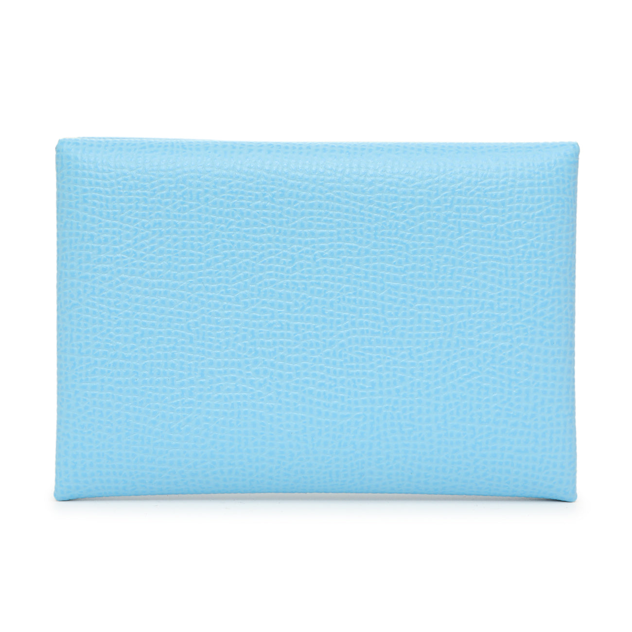 Exclusive Hermes Celeste Epsom Calvi Duo Card Case — Front View