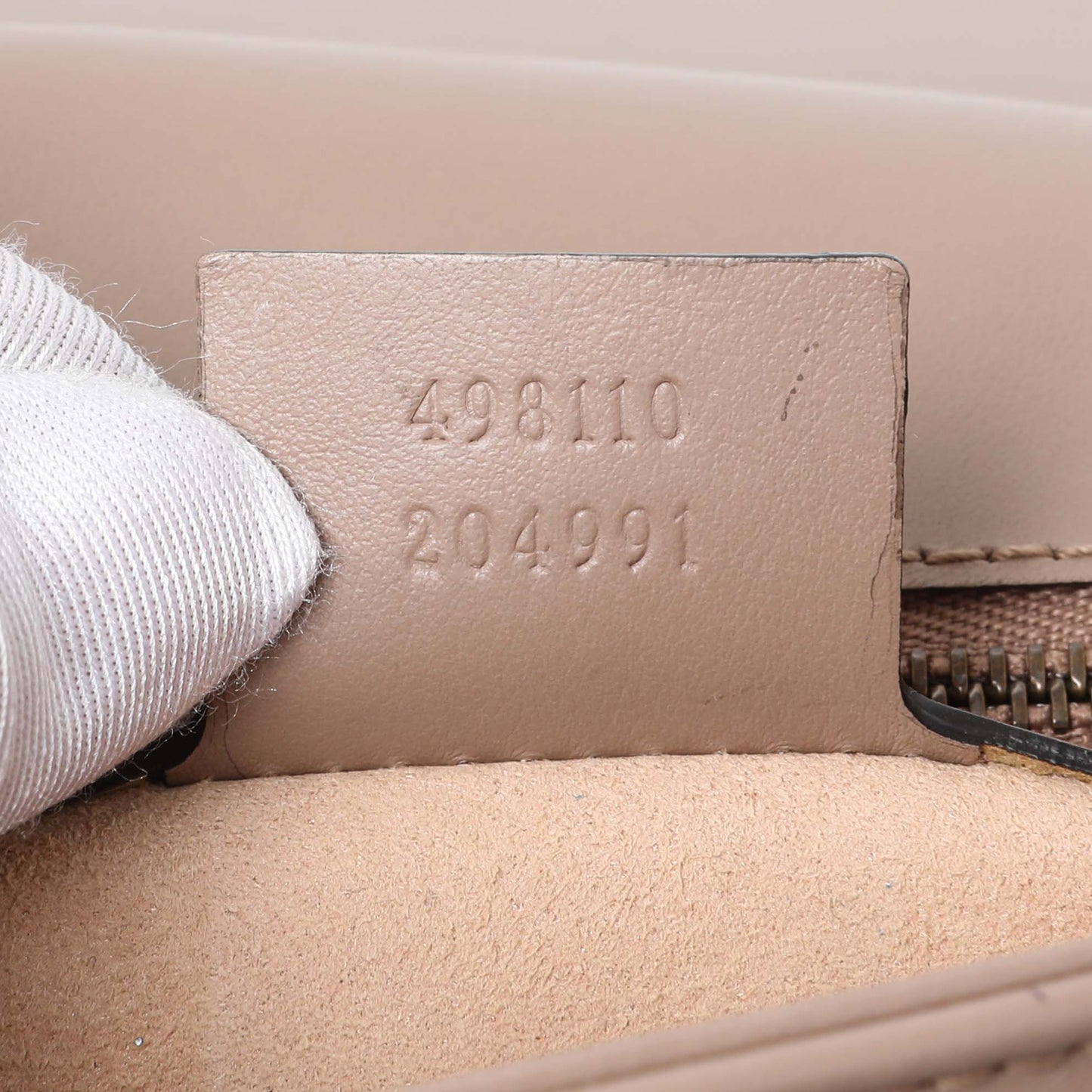 Exclusive Gucci Porcelain Calfskin Matelasse Small GG Marmont Top Handle Shoulder Bag — Lifestyle View