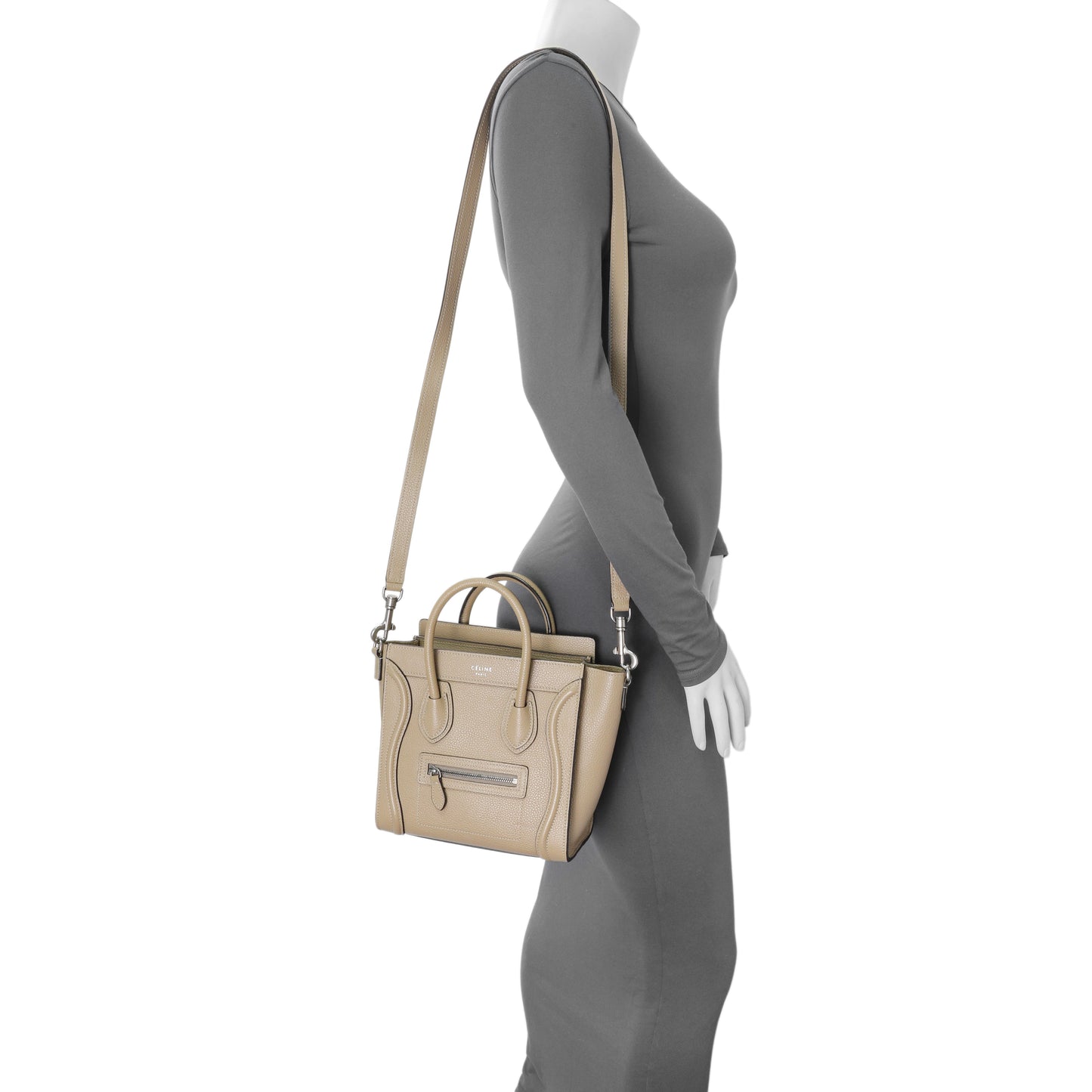 Exclusive Celine Dune Drummed Calfskin Nano Luggage — Alternate View 7