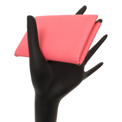 Exclusive Hermes Rose Azalee Epsom Calvi Card Case — Alternate View 11