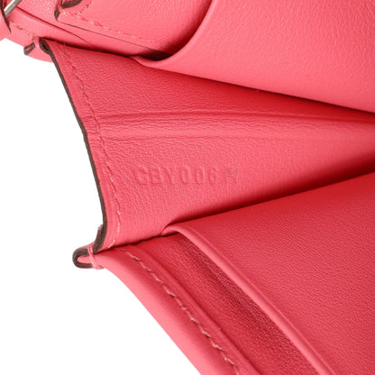 Exclusive Hermes Rose Azalee Swift Jige Duo Clutch — Lifestyle View
