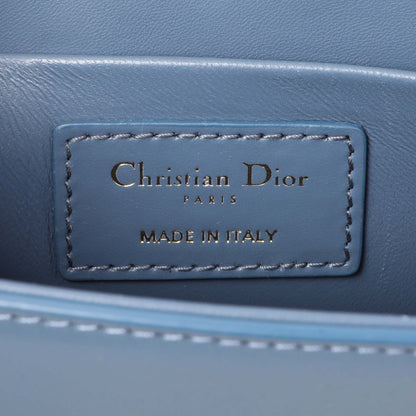 Exclusive Christian Dior Blue Smooth Calfskin Montaigne 30 Box Shoulder — Detail View