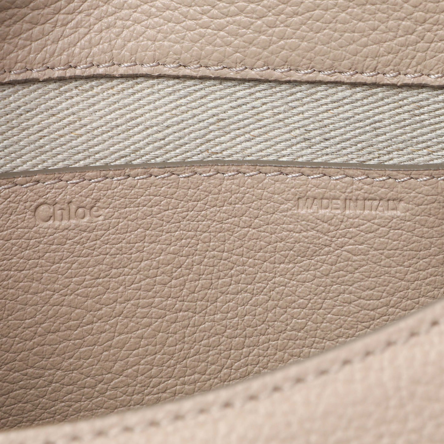 Exclusive Chloe Beige Grained Calfskin Medium Marcie Saddle Bag — Detail View