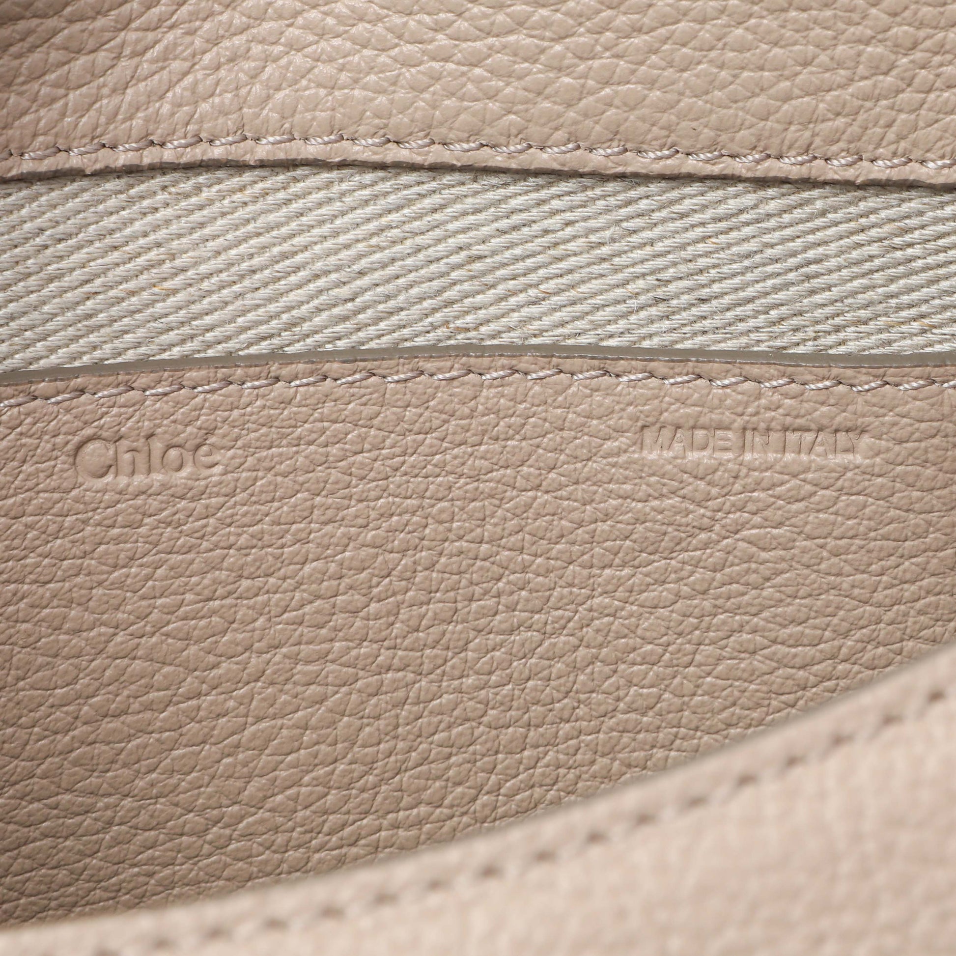 Exclusive Chloe Beige Grained Calfskin Medium Marcie Saddle Bag — Detail View