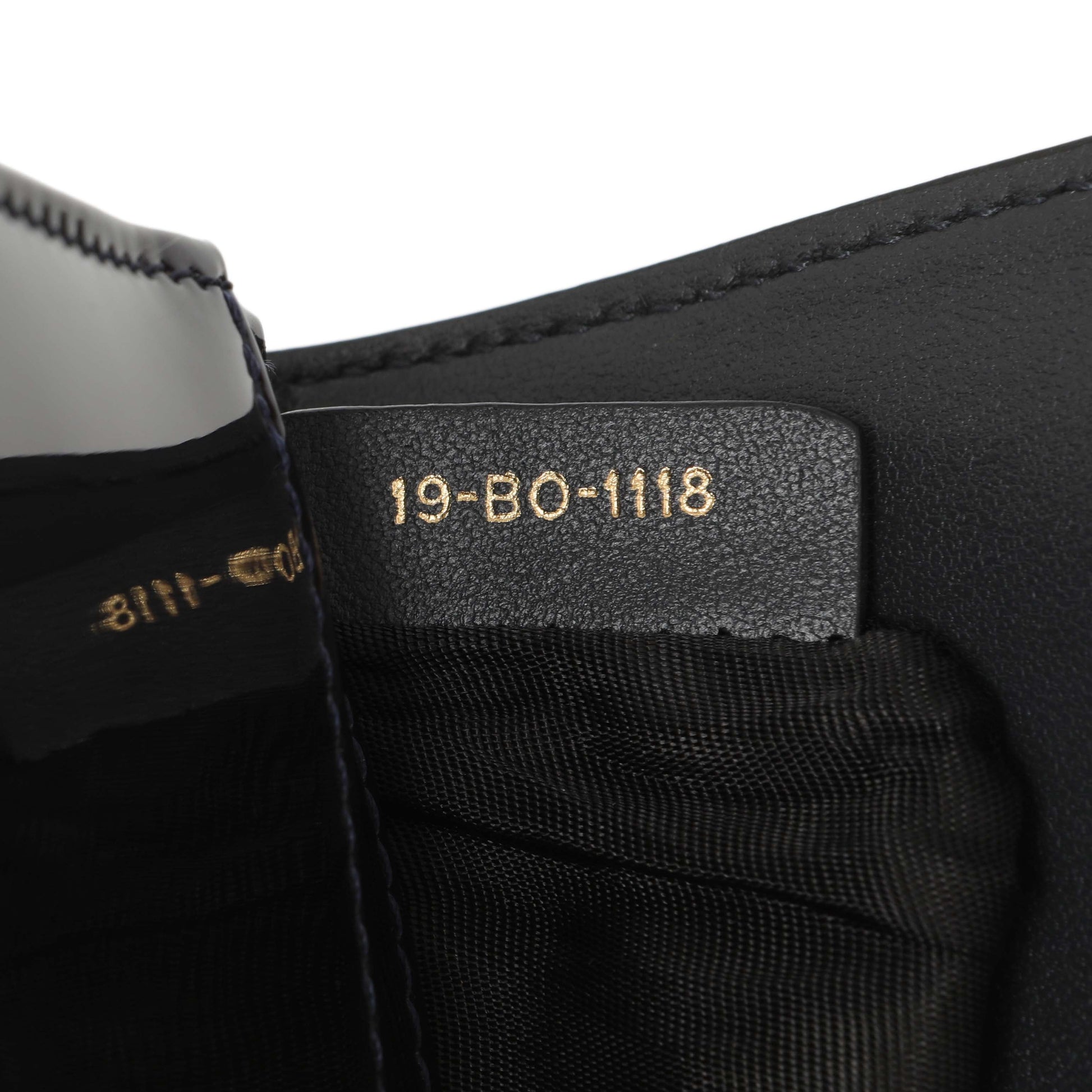 Exclusive Christian Dior Navy Patent Micro-Cannage Diorama Wallet on Chain — Alternate View 14