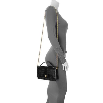 Exclusive Alexander McQueen Skull Embellished Embossed Top Handle Bag — Lifestyle View