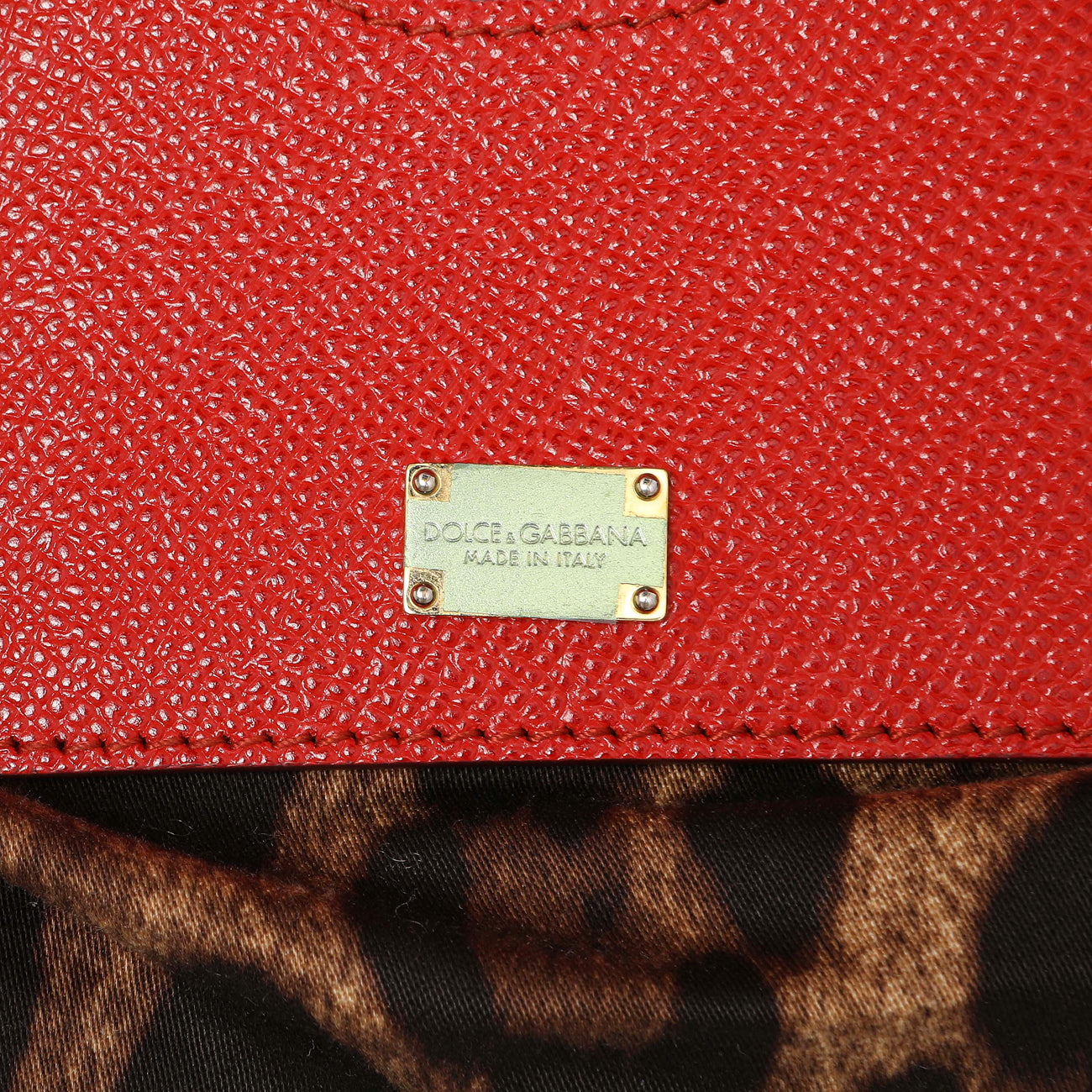 Exclusive Dolce & Gabanna Red Calfskin Medium Miss Sicily — Alternate View 9