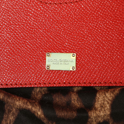 Exclusive Dolce & Gabanna Red Calfskin Medium Miss Sicily — Alternate View 9