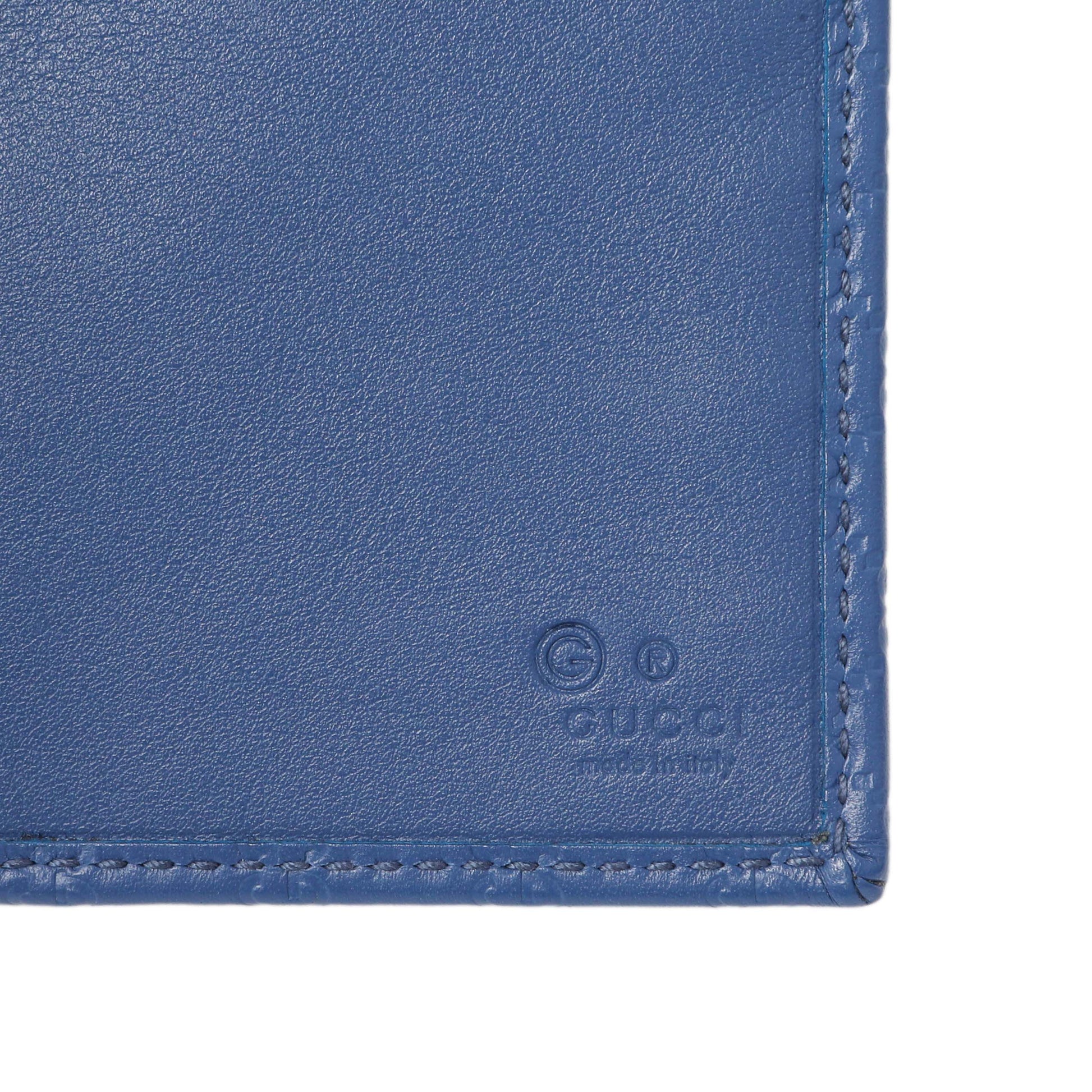 Exclusive Gucci Blue Microguccissima Long Wallet — Alternate View 9