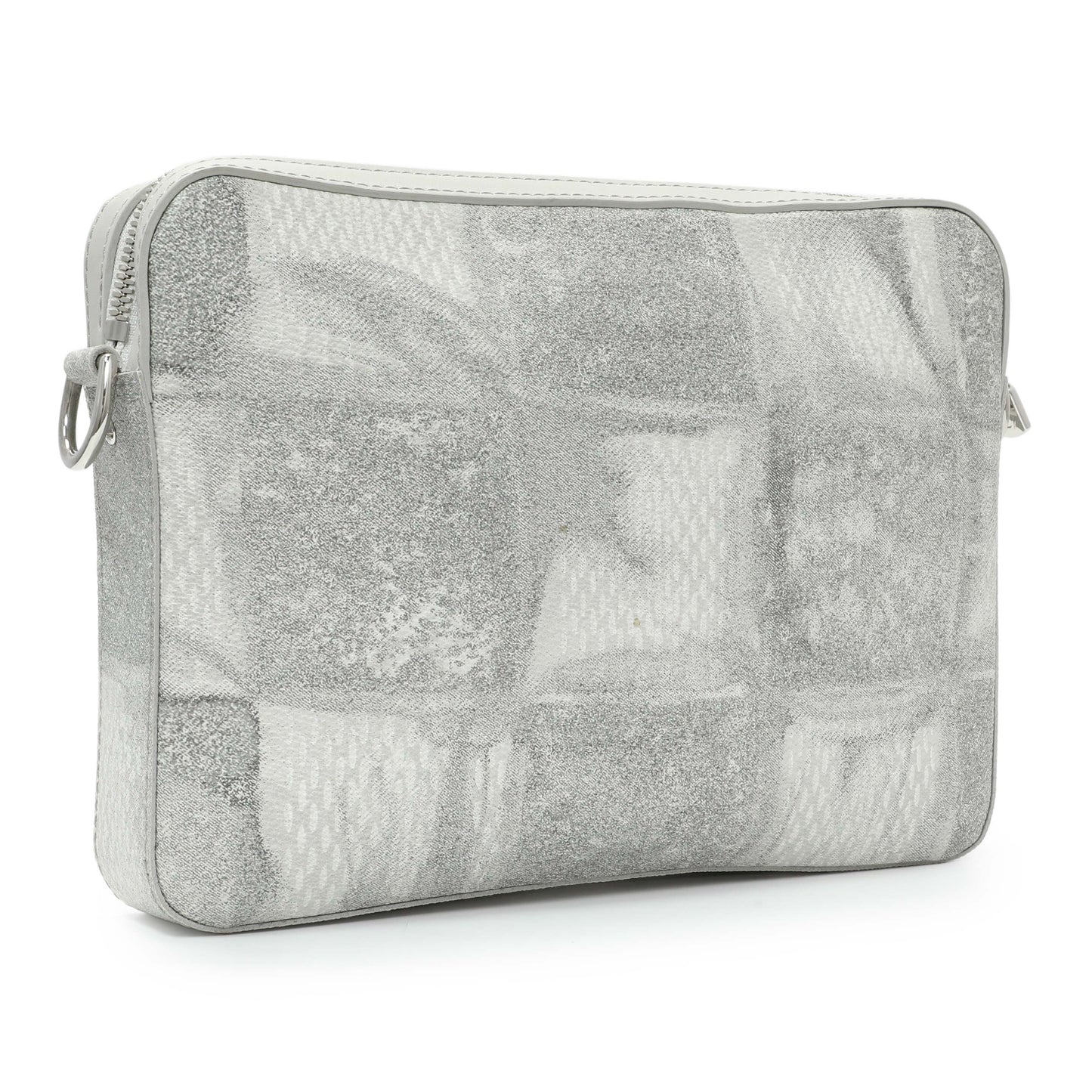 Exclusive Louis Vuitton Stone Grey Damier Salt Trio Messenger — Back View